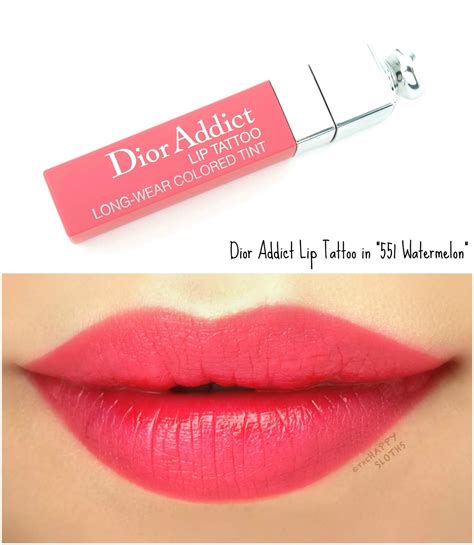 Dior Watermelon (551) Addict Lip Tattoo Colour Juice Review, 